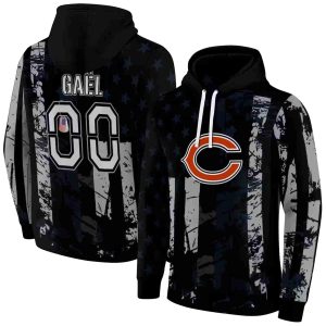 Personalized Chicago Bears Distressed Flag Blue Black AOP Hoodie