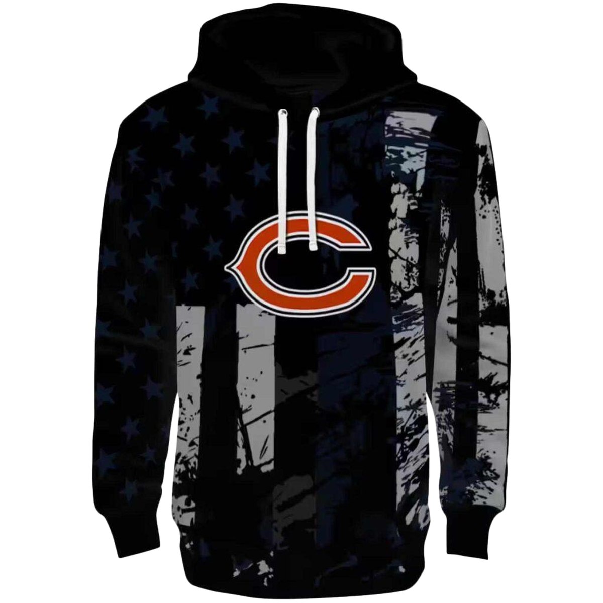 Personalized-Chicago-Bears-Distressed-Flag-Blue-Black-AOP-Hoodie-2