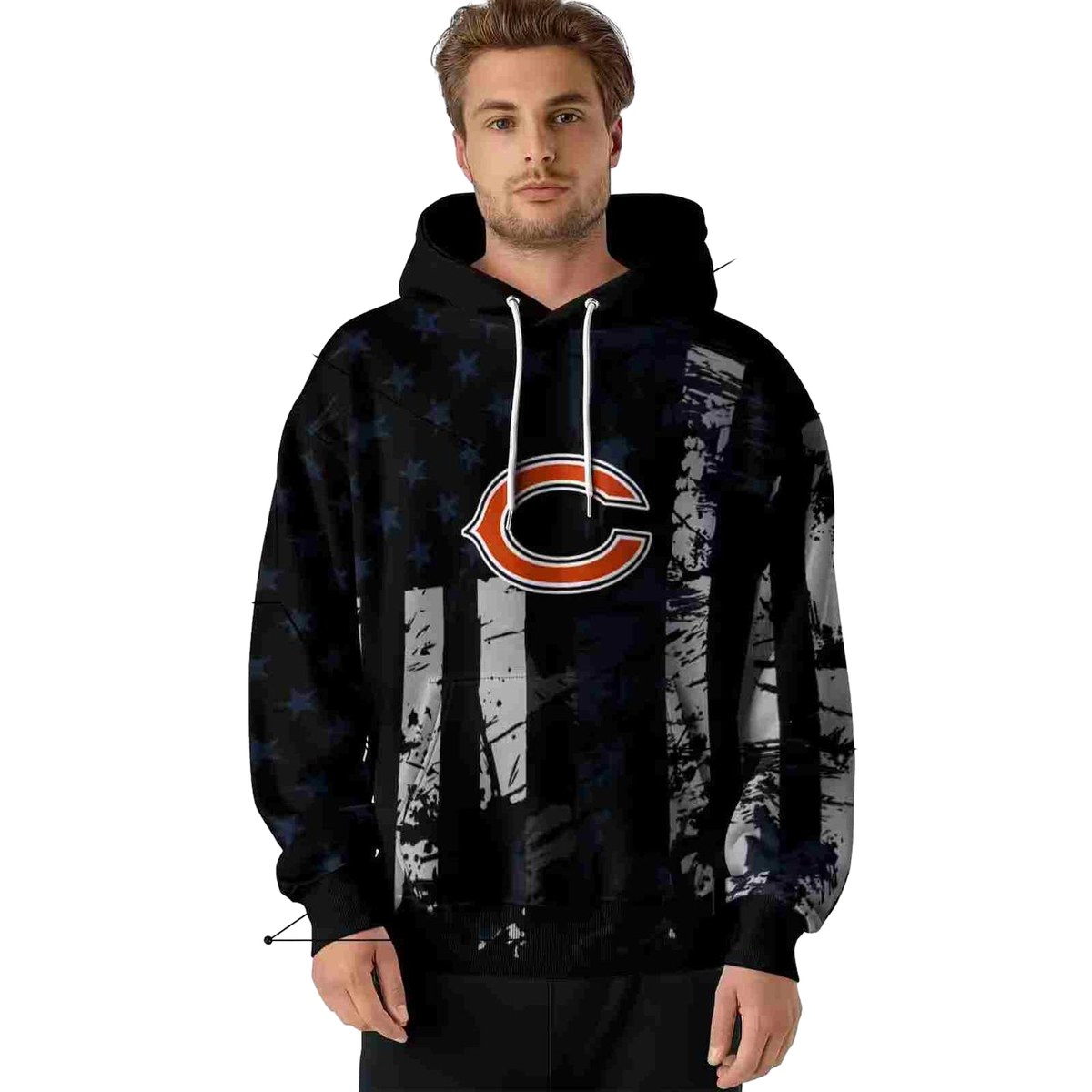 Personalized-Chicago-Bears-Distressed-Flag-Blue-Black-AOP-Hoodie-4