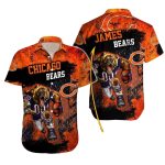 Personalized Chicago Bears Fierce Football Bear Graphic Hawaiian Shirt