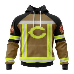 Personalized Chicago Bears Firefighter Uniform AOP Hoodie