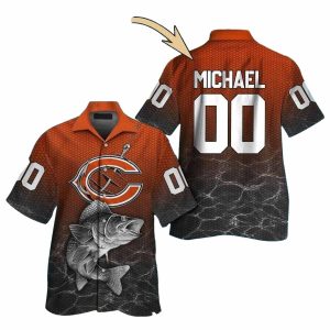 Personalized Chicago Bears Fisherman Hawaiian Shirt