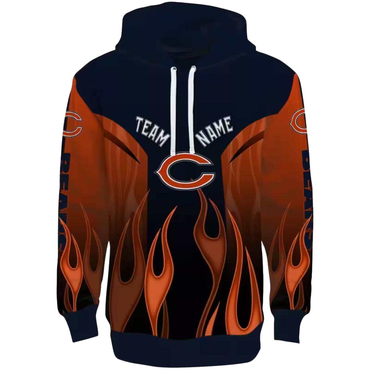 Personalized-Chicago-Bears-Flame-Design-Blue-And-Orange-AOP-Hoodie-2