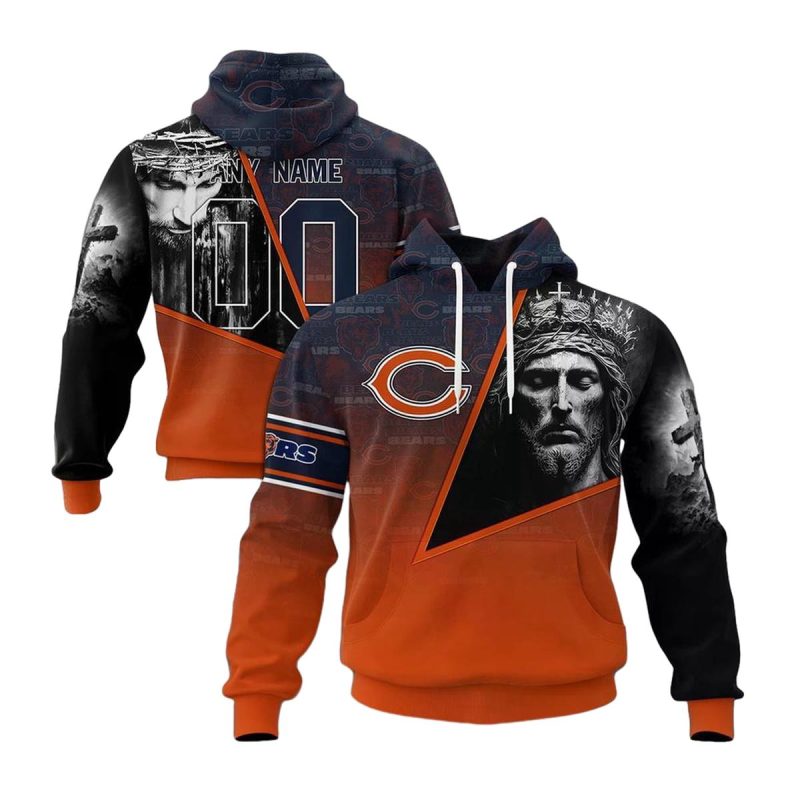 Personalized Chicago Bears Gods Blessing Aop Hoodie 1