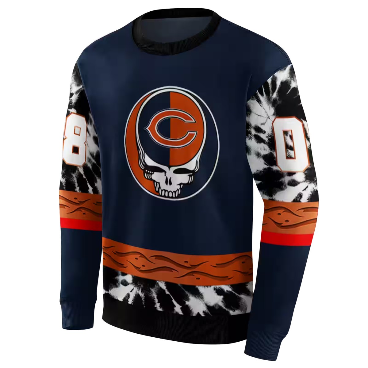 Personalized-Chicago-Bears-Grateful-Vibes-Blue-AOP-Sweatshirt-2