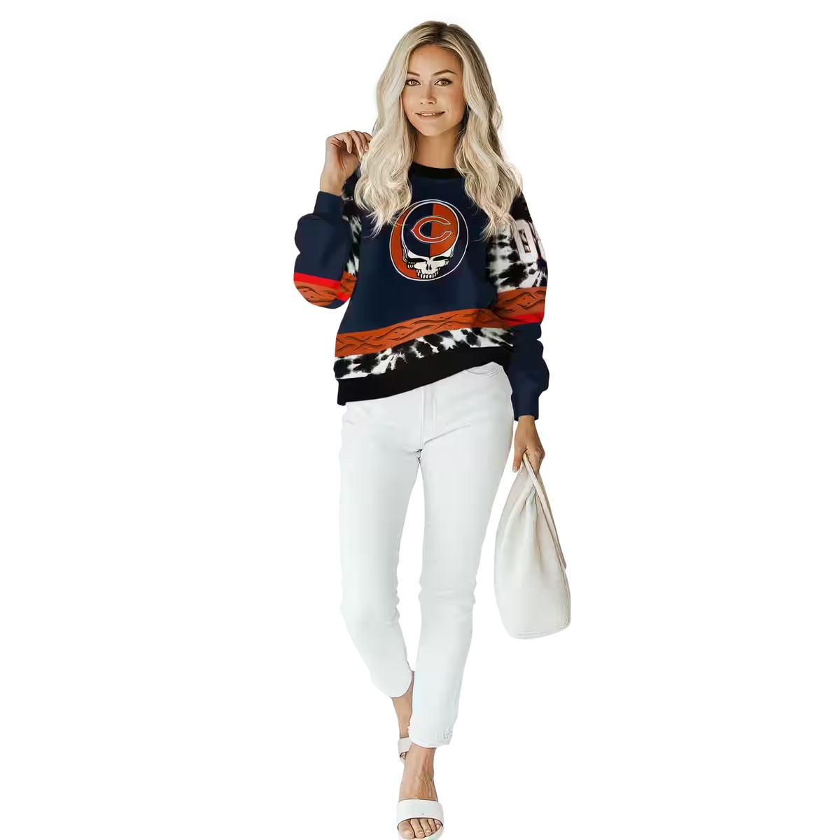 Personalized-Chicago-Bears-Grateful-Vibes-Blue-AOP-Sweatshirt-3