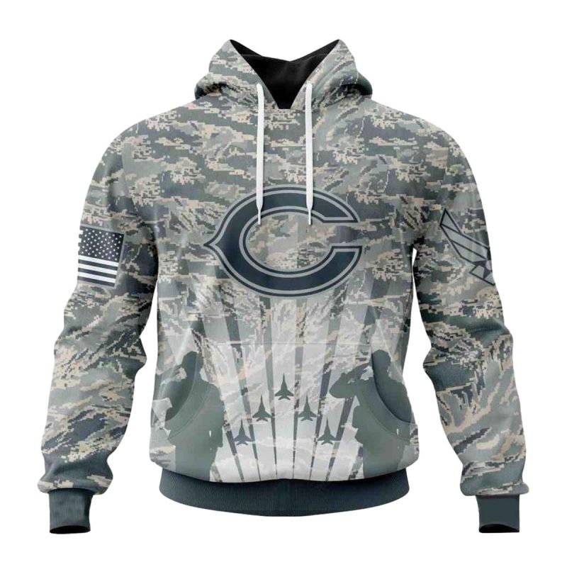 Personalized Chicago Bears Honor Us Air Force Veterans Aop Hoodie 1