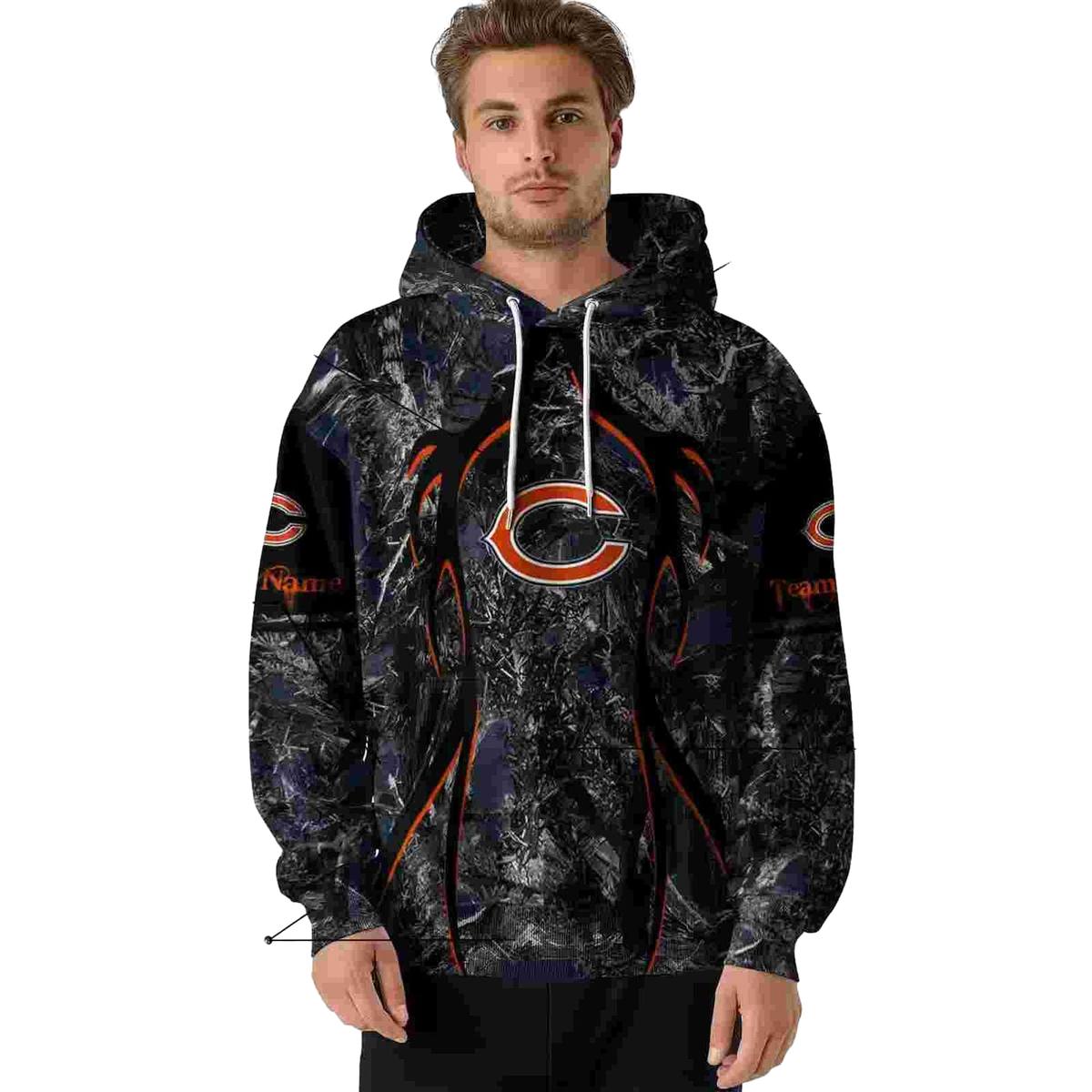 Personalized-Chicago-Bears-Hunting-Theme-Blue-Black-AOP-Hoodie-4