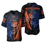 Personalized Chicago Bears Logo And Angel Skull Baseball Jersey