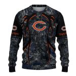Personalized-Chicago-Bears-Logo-And-Antlers-Pattern-Blue-Black-AOP-Sweatshirt-2
