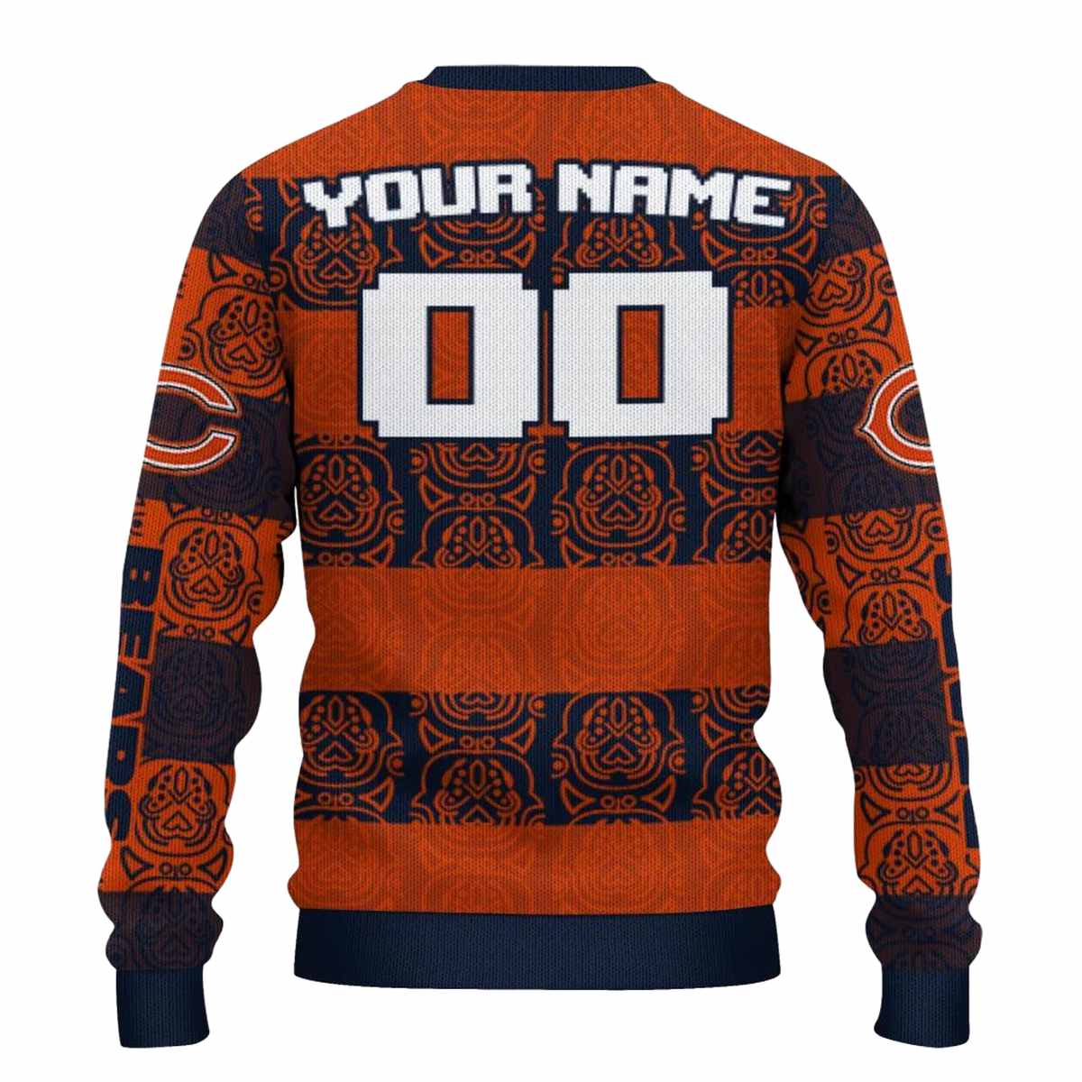 Personalized-Chicago-Bears-Logo-And-Bulldog-Motif-Pattern-AOP-Sweatshirt-3