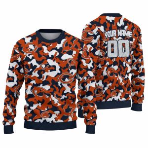 Personalized Chicago Bears Logo And Camouflage Motif AOP Sweatshirt