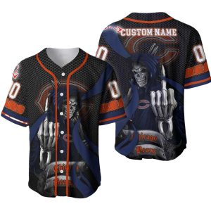 Personalized Chicago Bears Logo And Death Baseball Jersey