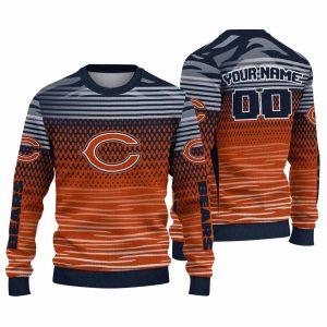 Personalized Chicago Bears Logo And Diamond Mesh AOP Sweatshirt