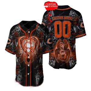 Personalized Chicago Bears Logo And Dragon Baseball Jersey