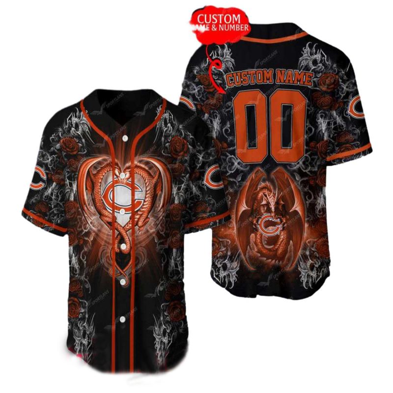 Personalized-Chicago-Bears-Logo-And-Dragon-Baseball-Jersey-1 Personalized Chicago Bears Logo And Dragon Baseball Jersey 1