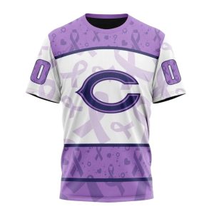 Personalized Chicago Bears Logo And Fight Cancer AOP T Shirt