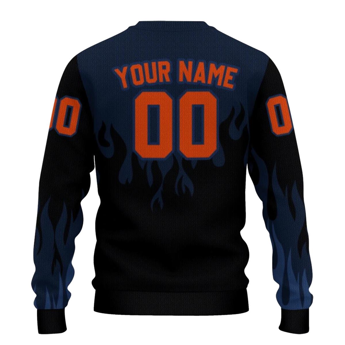 Personalized-Chicago-Bears-Logo-And-Flame-Outline-Blue-Black-AOP-Sweatshirt-3