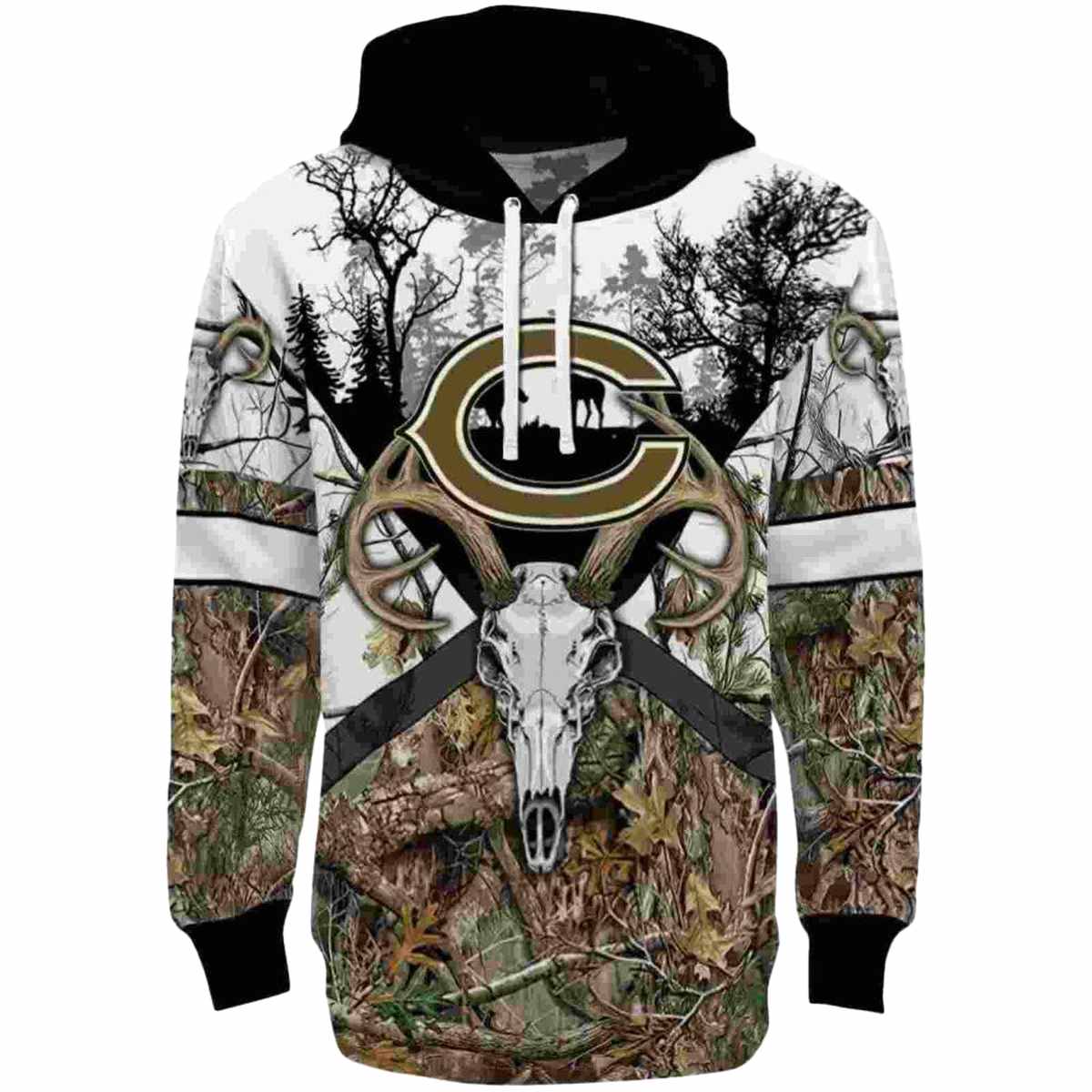 Personalized-Chicago-Bears-Logo-And-Forest-Silhouette-AOP-Hoodie-2