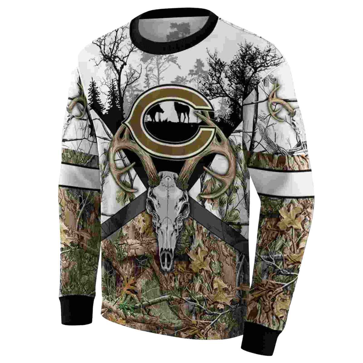 Personalized-Chicago-Bears-Logo-And-Forest-Silhouette-AOP-Sweatshirt-2