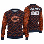 Personalized-Chicago-Bears-Logo-And-Lattice-Gridwork-Blue-AOP-Sweatshirt-1