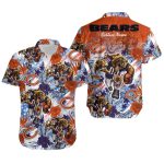 Personalized Chicago Bears Logo And Mascot Tropical Hawaiian Shirt