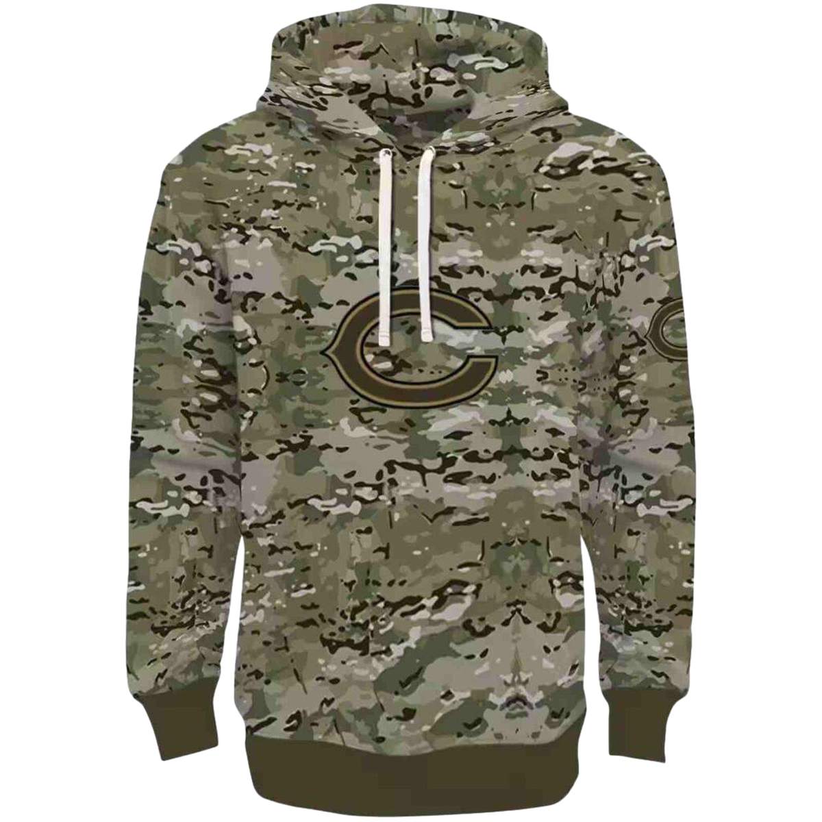Personalized-Chicago-Bears-Logo-And-Military-Style-AOP-Hoodie-2
