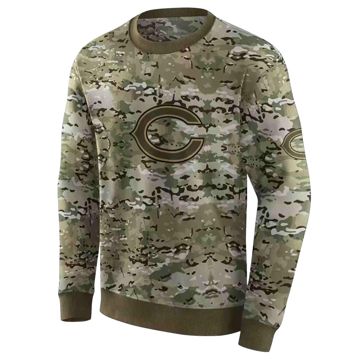 Personalized-Chicago-Bears-Logo-And-Military-Style-AOP-Sweatshirt-2