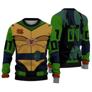 Personalized Chicago Bears Logo And Ninja Turtle Cosplay AOP Sweatshirt
