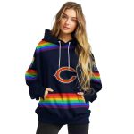 Personalized-Chicago-Bears-Logo-And-Rainbow-Stripes-Blue-AOP-Hoodie-3