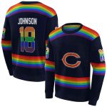 Personalized-Chicago-Bears-Logo-And-Rainbow-Stripes-Blue-AOP-Sweatshirt-1