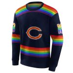 Personalized-Chicago-Bears-Logo-And-Rainbow-Stripes-Blue-AOP-Sweatshirt-2