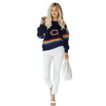 Personalized-Chicago-Bears-Logo-And-Rainbow-Stripes-Blue-AOP-Sweatshirt-3
