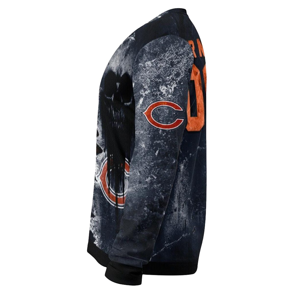 Personalized-Chicago-Bears-Logo-And-Skull-Collage-Blue-AOP-Sweatshirt-4