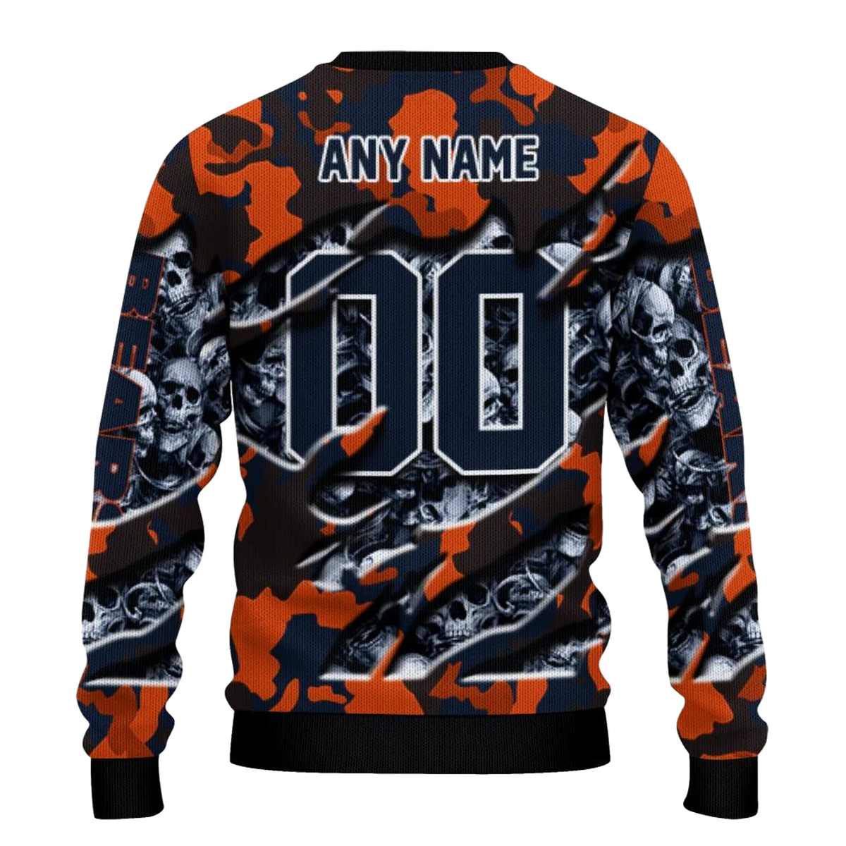 Personalized-Chicago-Bears-Logo-And-Skull-Horde-Blue-AOP-Sweatshirt-3