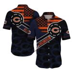 Personalized Chicago Bears Logo And Starry Stripes Hawaiian Shirt