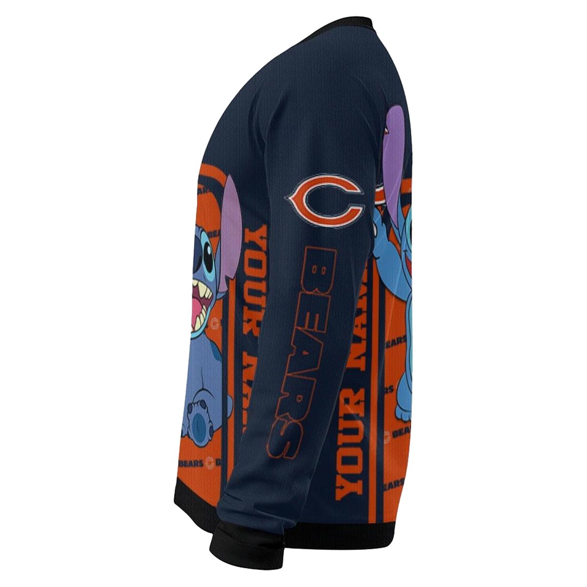 Personalized-Chicago-Bears-Logo-And-Stitch-Blue-AOP-Sweatshirt-4