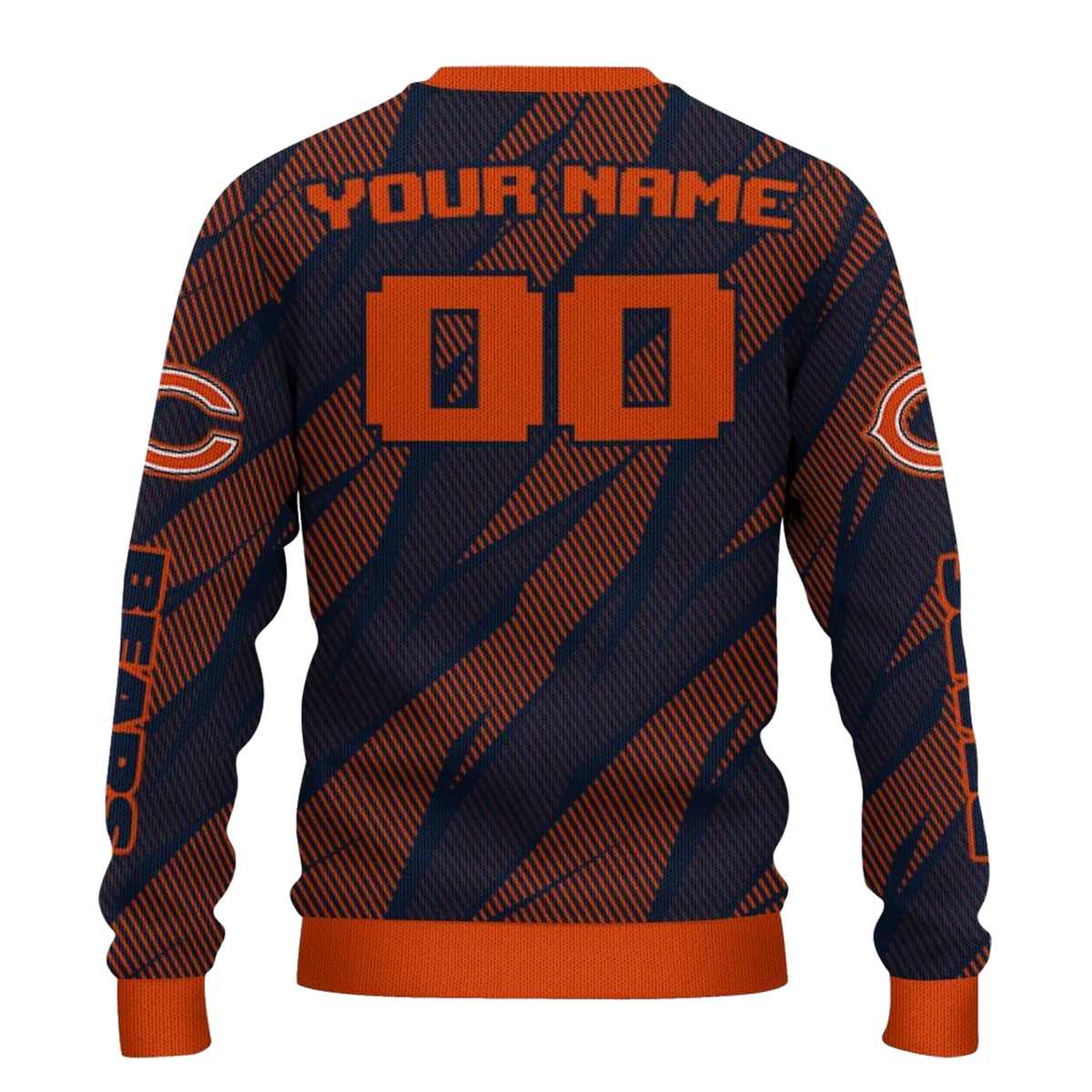 Personalized-Chicago-Bears-Logo-And-Stripe-Motion-Blue-AOP-Sweatshirt-3