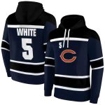 Personalized-Chicago-Bears-Logo-And-Striped-Pattern-Blue-AOP-Hoodie-1