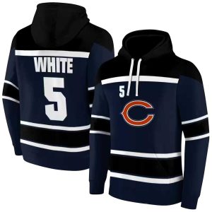 Personalized Chicago Bears Logo And Striped Pattern Blue AOP Hoodie