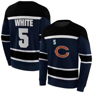 Personalized Chicago Bears Logo And Striped Pattern Blue AOP Sweatshirt