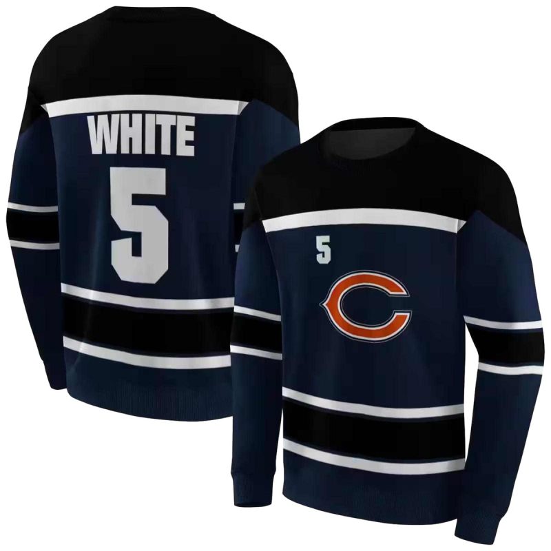 Personalized-Chicago-Bears-Logo-And-Striped-Pattern-Blue-Aop-Sweatshirt-1 Personalized Chicago Bears Logo And Striped Pattern Blue Aop Sweatshirt 1