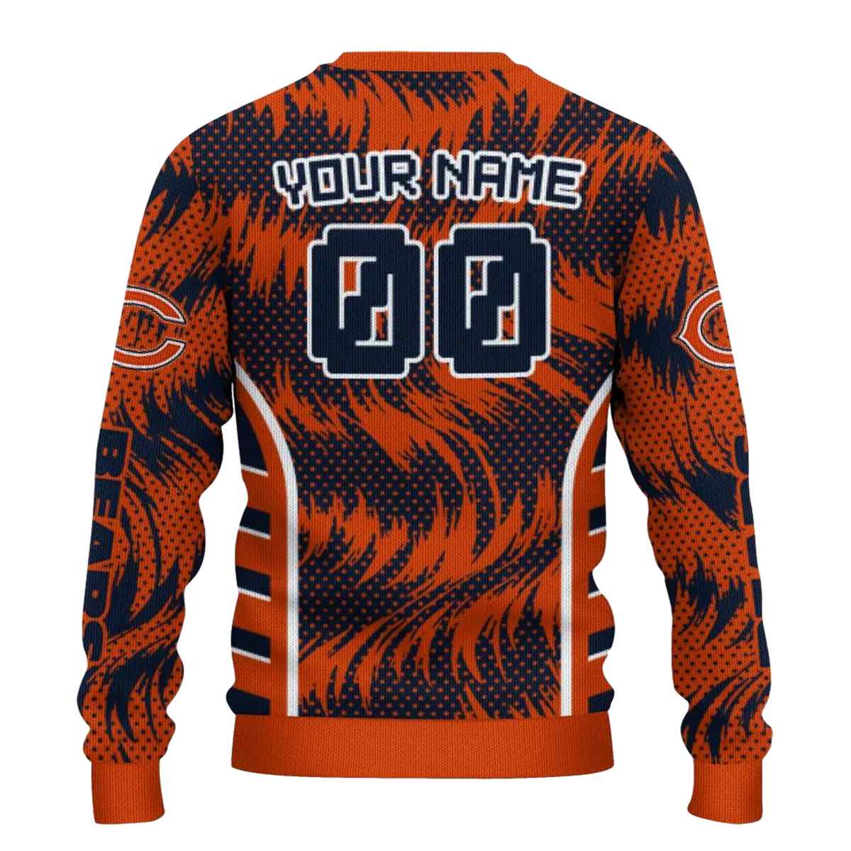 Personalized-Chicago-Bears-Logo-And-Swirl-Flow-Blue-Orange-AOP-Sweatshirt-3