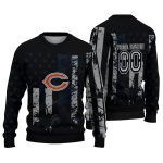 Personalized-Chicago-Bears-Logo-And-Vintage-USA-Flag-Black-AOP-Sweatshirt-1