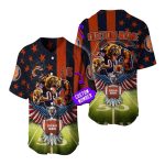 Personalized Chicago Bears Logo Eagle And US Flag Baseball Jersey