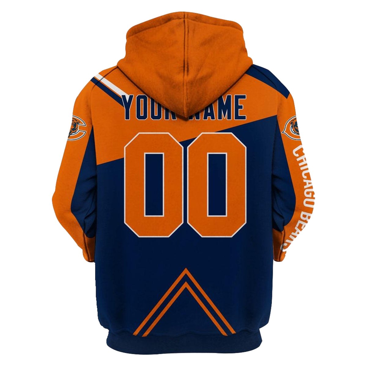 Personalized-Chicago-Bears-Logo-Lovely-Blue-And-Orange-AOP-Hoodie-2