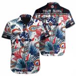 Personalized Chicago Bears Logo Tropical Botanical Hawaiian Shirt