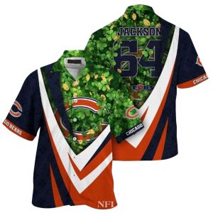 Personalized Chicago Bears Lucky Charm St. Patricks Day Hawaiian Shirt