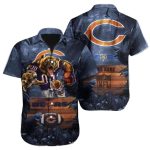Personalized Chicago Bears Majestic Bear Retro Hawaiian Shirt