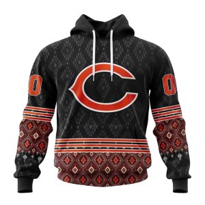 Personalized Chicago Bears Native Concepts Pattern AOP Hoodie